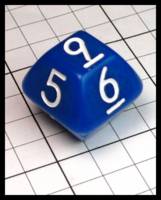 Dice : Dice - 10D - Truncatated Pyramid Blue and White - JA Collection Apr 2024